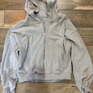 P'tula Gray Zip-Up Hoodie
